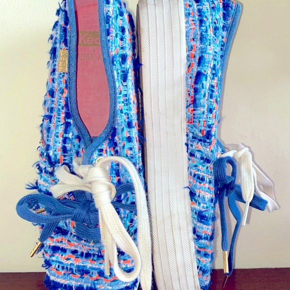 💫Keds - Canvas Blue & Pink Sneakers - Picture 3 of 9